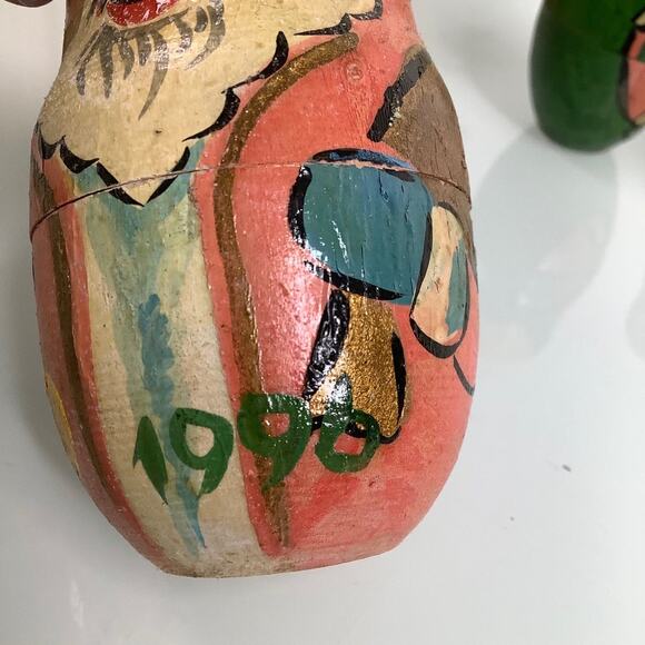 VGT Santa Claus Soviet Union Russia Matryoshka 1996 Nesting Dolls 5 complete - Picture 5 of 12